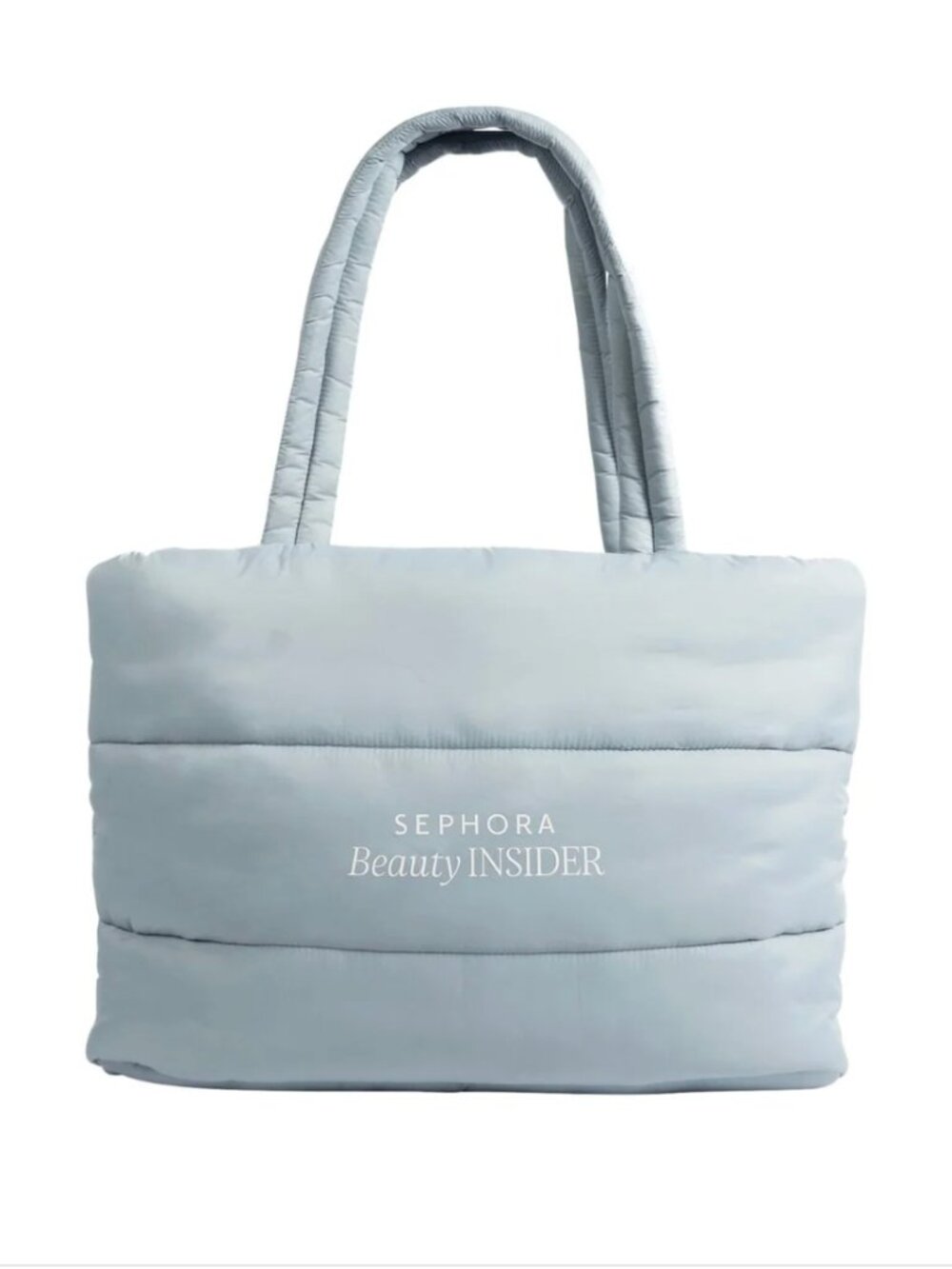 New {Sephora | Beauty Insider} Light Blue Quilted Tote Bag